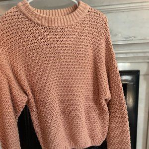 Crewneck pale pink sweater - perfect spring sweater!